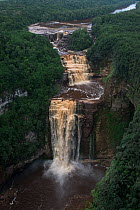 Sakaika Falls seen from the air, Ekereku river, Cuyuni-Mazaruni Region, Guyana, South America