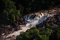 Amatuk Falls seen from the air, Potaro river, Pakaraima mountains, Guyana, South America