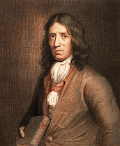 Portrait of William Dampier, naturalist, explorer and buccaneer (August 1651 - March 1715). A posthumous 1787 Copperplate engraving by Charles Sherwin after the 1698 painting by T. Murray.
