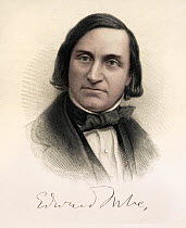 Portrait of Edward Forbes (1815 - 1854). British naturalist, pioneer of biogeography, he studied the plant and animal life of the British Isles in the context of geological changes.