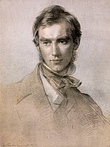 Illustration of Joseph Dalton Hooker (1817- 1912)  botanist, by George Richmond, reproduced in Hooker's ' Life and Letters'. Hooker was a good friend of Darwin and the director of Kew Gardens.