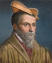 Portrait of Pierre Belon (1517-1564) renaissance French explorer, naturalist, writer and diplomat. He worked on a range of topics including ichthyology, ornithology, botany, comparative anatomy, archi...
