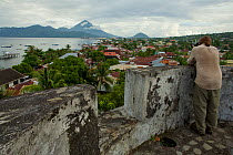 Fort Tolukko, restored Portugese fort dating from 1512 overlooking Ternate harbor.   Maluku Islands / Moluccas, Indonesia, July 2008
