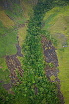 Aerial views of the landscape of the Huon Peninsula, New Guinea. December 2006.