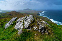 Bray Head view from Geokaun Mountain, Valentia Island, Iveragh Peninsula, County Kerry, Republic of Ireland. September 2015.