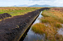 Peat extraction, Iveragh Peninsula, County Kerry, Republic of Ireland. September 2015.