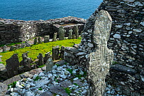 Monastery on Skellig Michael, Skellig Islands World Heritage Site, County Kerry, Republic of Ireland. September 2015.
