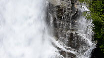 Waterfall at Lillaz, near Cogne, Aosta Valley, Gran Paradiso National Park, Graian Alps, Italy, June.