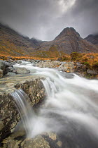 Waterfalls at Fairy Pools, Glen Brittle, Isle of Skye, Inner Hebrides, Scotland, UK, October 2013.