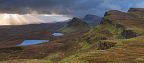 View from The Quiraing along Trotternish Ridge, Isle of Skye, Scotland, UK, October 2013.