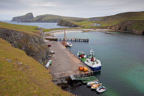 Harbour at North Haven, Fair Isle, Shetland, Scotland, UK, July 2014.