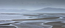 Sand patterns at low tide, Losgaintir / Luskentyre, West Harris, Outer Hebrides, Scotland, UK, September 2014.