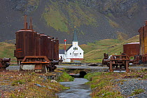Norwegian Lutheran Church, also known as the Whalers Church and as Grytviken Church, in Grytviken, South Georgia