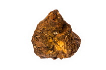 Hematite / haematite specimen, mineral form of iron oxide on white background