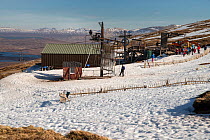 Glencoe chairlift and ski area, Glencoe, Scotland, England, UK, March.