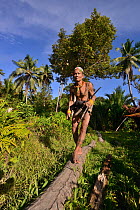 Mentawai hunter with machete, Siberut, Sumatra, July 2015