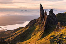 RF - The Old Man of Storr, situated on the Trotternish peninsula of the Isle of Skye, Scotland, UK. Early morning light. November . (This image may be licensed either as rights managed or royalty free...