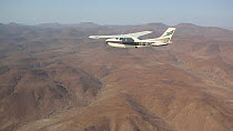 Plane flying over Kaokoland, Namibia. 2015.