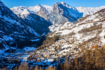 Valloire ski resort, Savoie in the French Alps, Maurienne Valley, Savoie, France