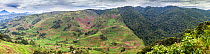 Edge of the Bwindi Impenetrable Forest NP, showing the pressure of development of agriculture, Uganda April 2011
