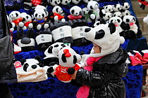 Toy Giant pandas (Ailuropoda melanoleuca)  for sale at   Chengdu Breeding Centre, Sichuan, China.