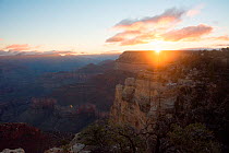 Sunrise over Grand Canyon, Arizona, USA, November 2016.