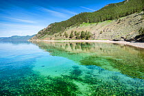 The clear water of Lake Baikal, Siberia, Russia.