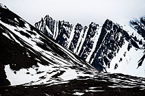 Mountains in Bellsund, Svalbard, Norway, June 2015.
