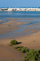 Sur, a city at the coast of Oman, with tidal mudflats and sand banks, Sultanate of Oman, February.