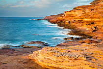 Coastal cliffs at Pot Alley, of Kalbarri National Park, Western Australia, December 2015.