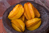 Carambola or Starfruit (Averrhoa carambola). Mexico