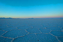 Salt formations on surface of Salar de Uyuni Salt Pan. Bolivia. December 2016.
