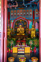 Shrine in Yuantong Buddhist Temple, Kunming, Yunnan, China.
