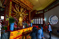 Shrine in Yuantong Buddhist Temple, Kunming, Yunnan, China.