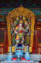 Statue in Yuantong Buddhist Temple, Kunming, Yunnan, China. April 2016.