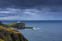 The Stoer Head Lighthouse at the Point of Stoer in Sutherland, Scottish Highlands, Scotland, UK, September 2016