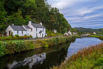 Village of Cairnbaan situated on the Crinan Canal, Argyll and Bute, western Scotland, UK, September 2016
