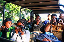 Pupils during residential photography course organised by Wild Shots Outreach. Kruger National Park, South Africa, June 2017.
