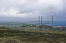Norilsk, a large industrial town above the Arctic Circle,  produces Nickle, Palladium, Copper, Cobalt etc and is the largest stationary source of  air pollution  in Russia. Gases including sulfur diox...