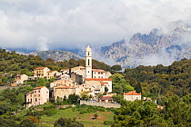 Soveria village near Ponte Leccia, Corsica, France, May 2016.