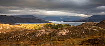 Loch Torridon in stormy weather with view to Liathach, Ben Damph, Wester Ross, Scotland, UK, October 2016.