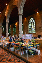 Leominster Apple Fair in Leominster Priory with English apples varieties for sale, Herefordshire, England. 15th October 2016