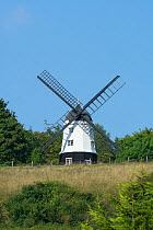 Cobstone windmill above Turville Village, The Chilterns, Buckinghamshire, England, UK. September.