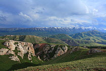 At-Bashi site in Inner Tien-Shan region, Western Tien-Shan UNESCO Natural World Heritage Site, Kyrgyzstan Republic, June 2016