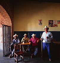 Poolhall in the Alamdeda, Alamos, Sonora, Mexico 1992