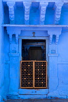 Door in the Blue City,  Jodhpur, Rajasthan, India. March 2015