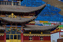 Lama Buddhist temple in Wenquan town, Tibetan Plateau, Qinghai, China