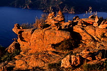 Rock formations in Calanches de Piana UNESCO World Heritage Site, Corsica, April 2005.