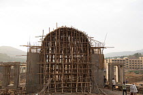 New entrance arch in construction, Gondar University, Ethiopia. April 2015.