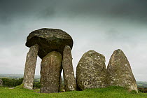 Pentre Ifan a Neolithic burial chamber, ported dolmen, chambered tomb, Aberteifi, Pembrokeshire, Wales, UK, June